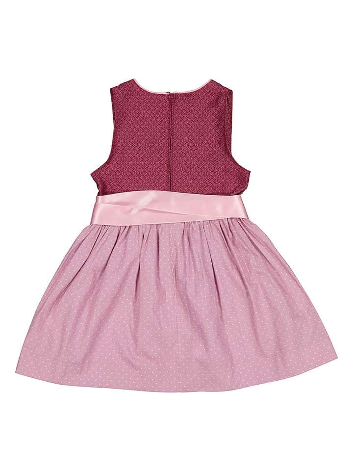 Isartrachten Dirndl in Bordeaux/ Rosa günstig kaufen