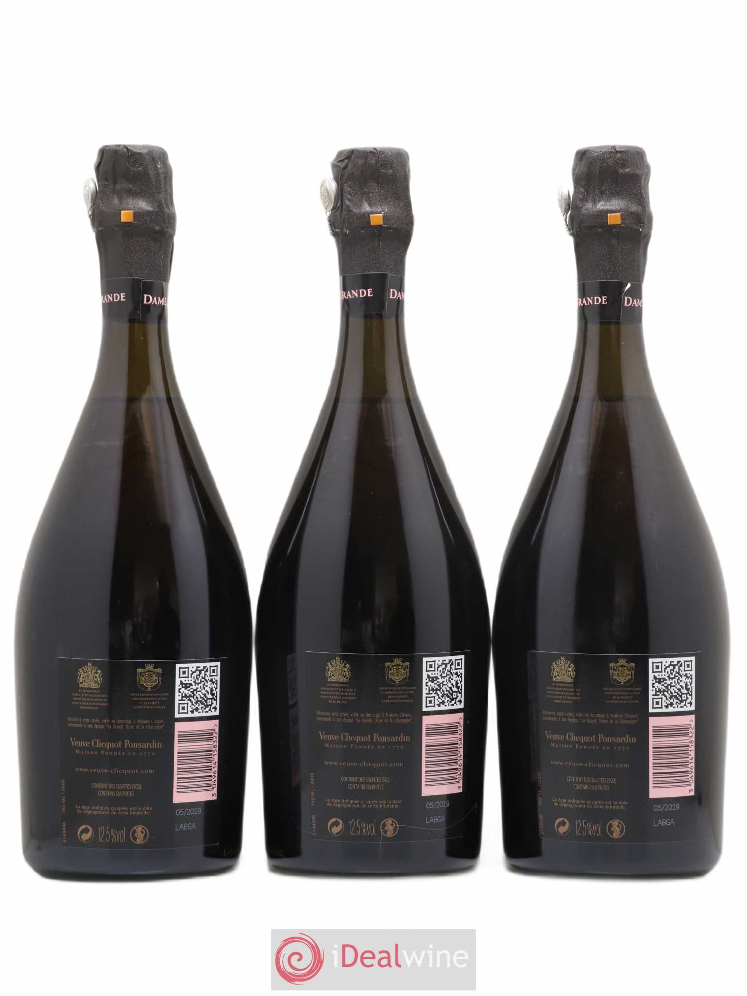 La Grande Dame Veuve Clicquot Ponsardin Brut  2006 - Lot de 6 Bouteilles