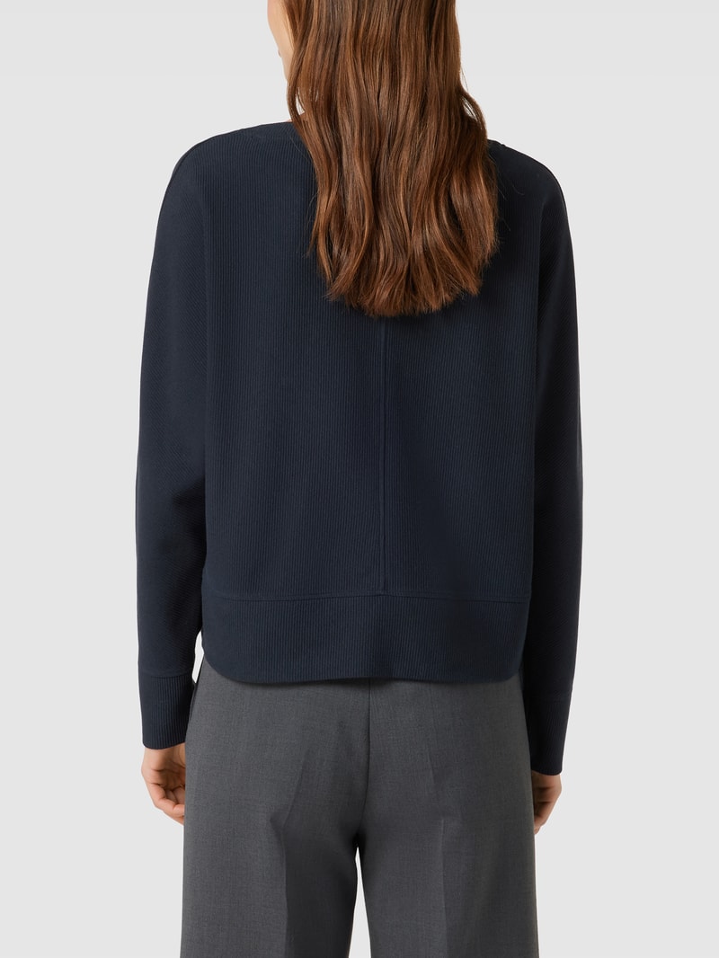 Sweatshirt mit Feinripp Modell 'Gadna' in blau