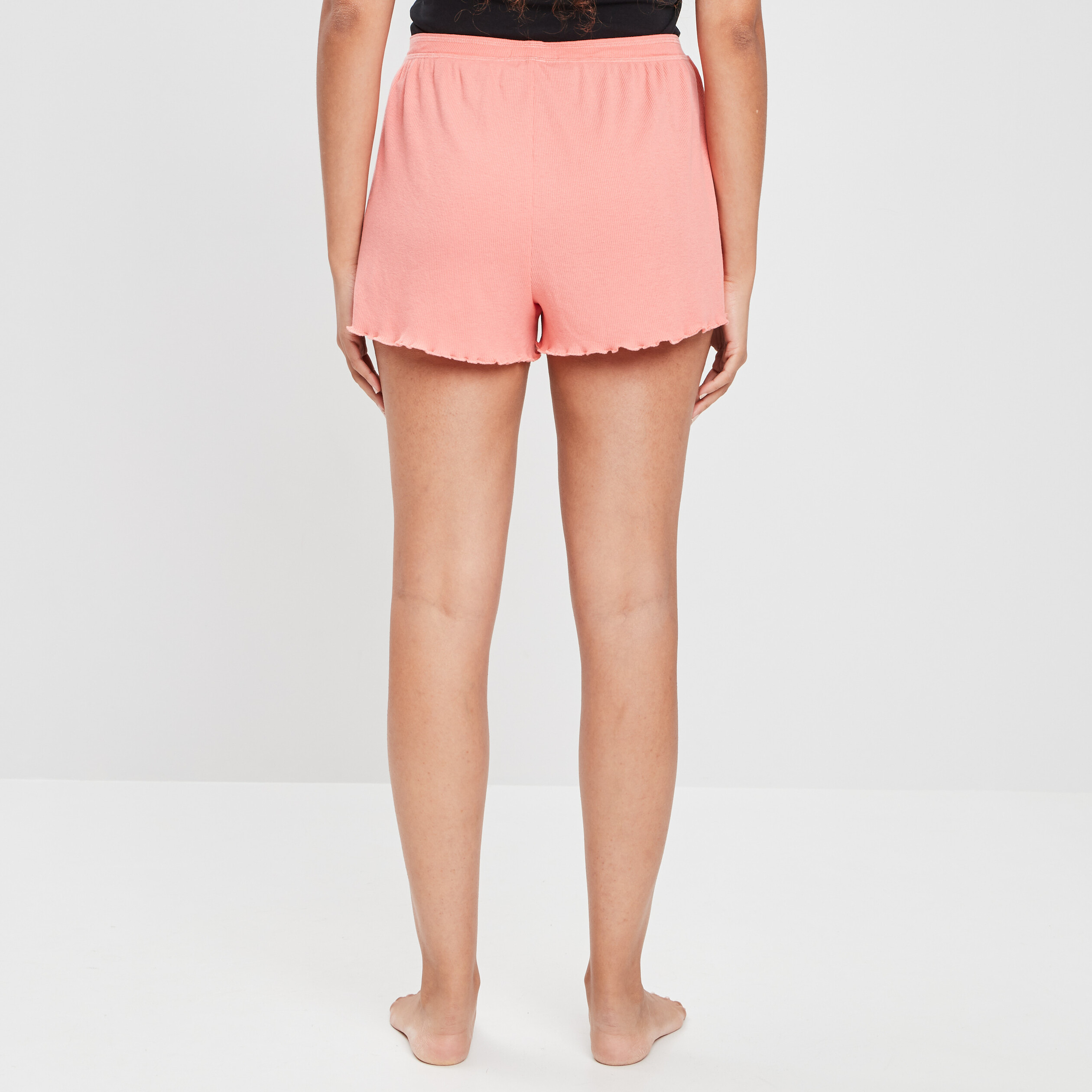 Bas de pyjama short orange corail femme | La Halle
