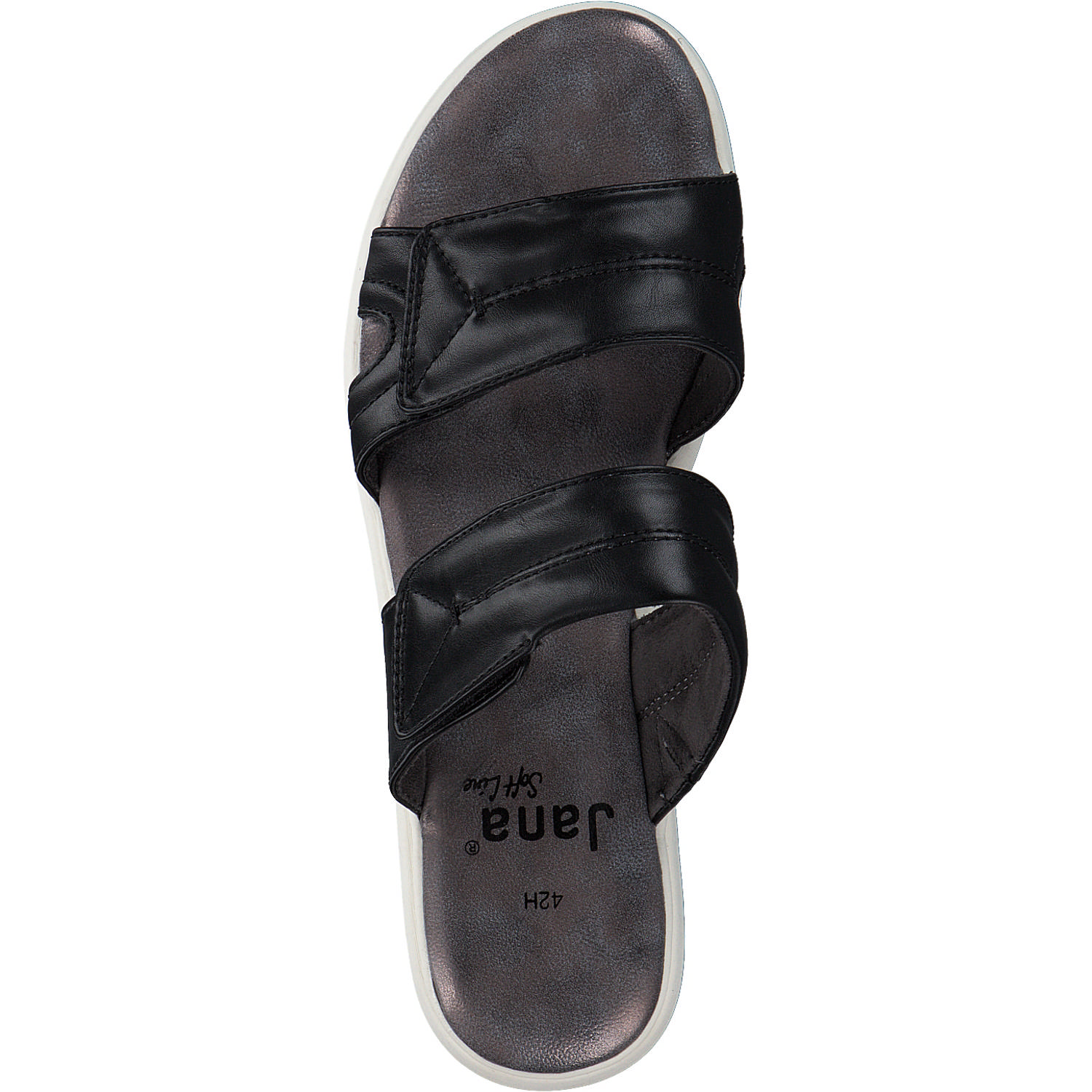 Jana Shoes 27261, Plateau-Pantoletten, Damen, black