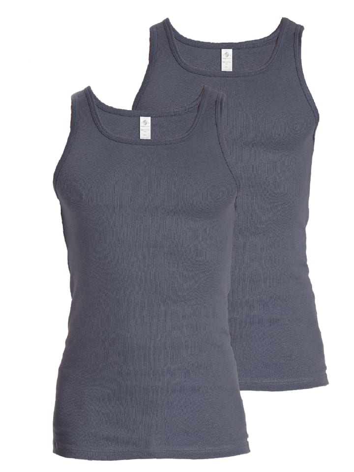 Haasis Bodywear 2er-Set: Unterhemd in Mittelgrau günstig kaufen