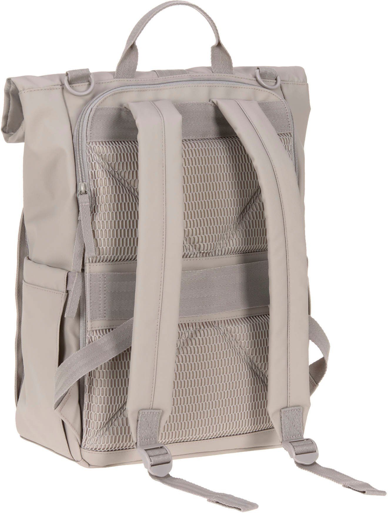 LÄSSIG Wickelrucksack Green Label, Rolltop Up, taupe, vegan; zum Teil aus recyceltem Material