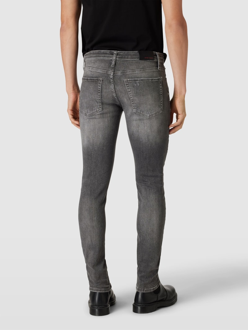 Jeans im Used-Look in schwarz