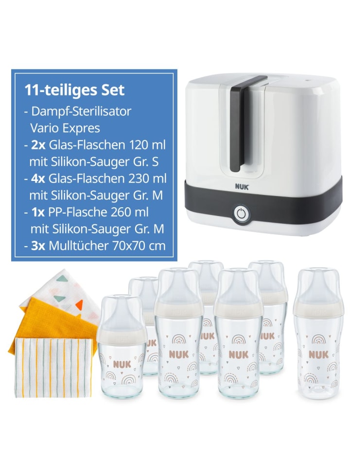 NUK Premium Starter-Set 11-tlg. - Dampfsterilisator in weiss,motiv günstig kaufen onesize