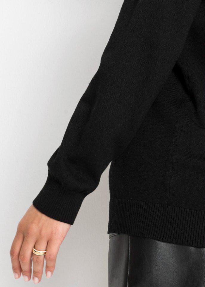 Oversize-Pullover mit V-Ausschnitt