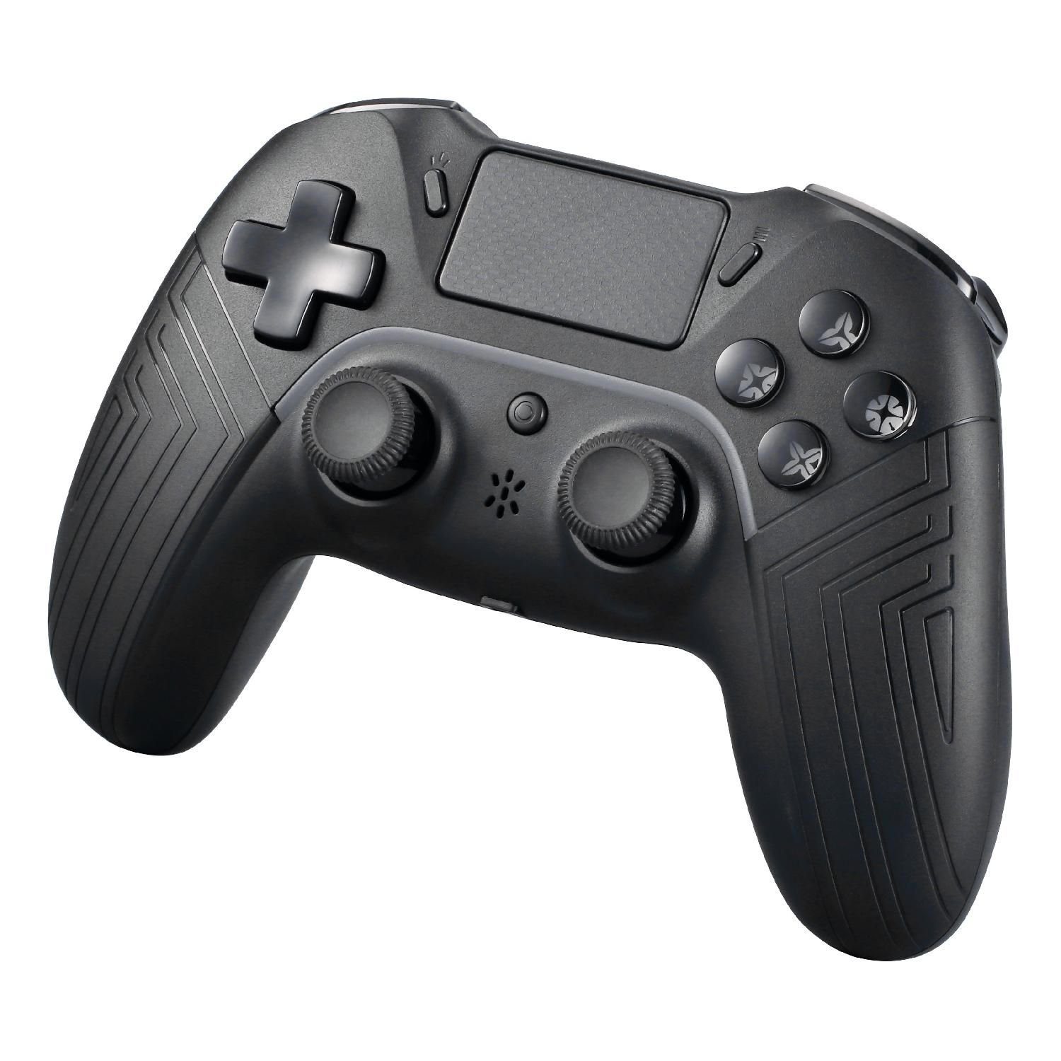 DELTACO Playstation 4 kabelloser Bluetooth-Controller Android Gaming-Controller (Hochpräziser 3D-Joystick, 2 programmierbare Makrotasten, Touchpad)
