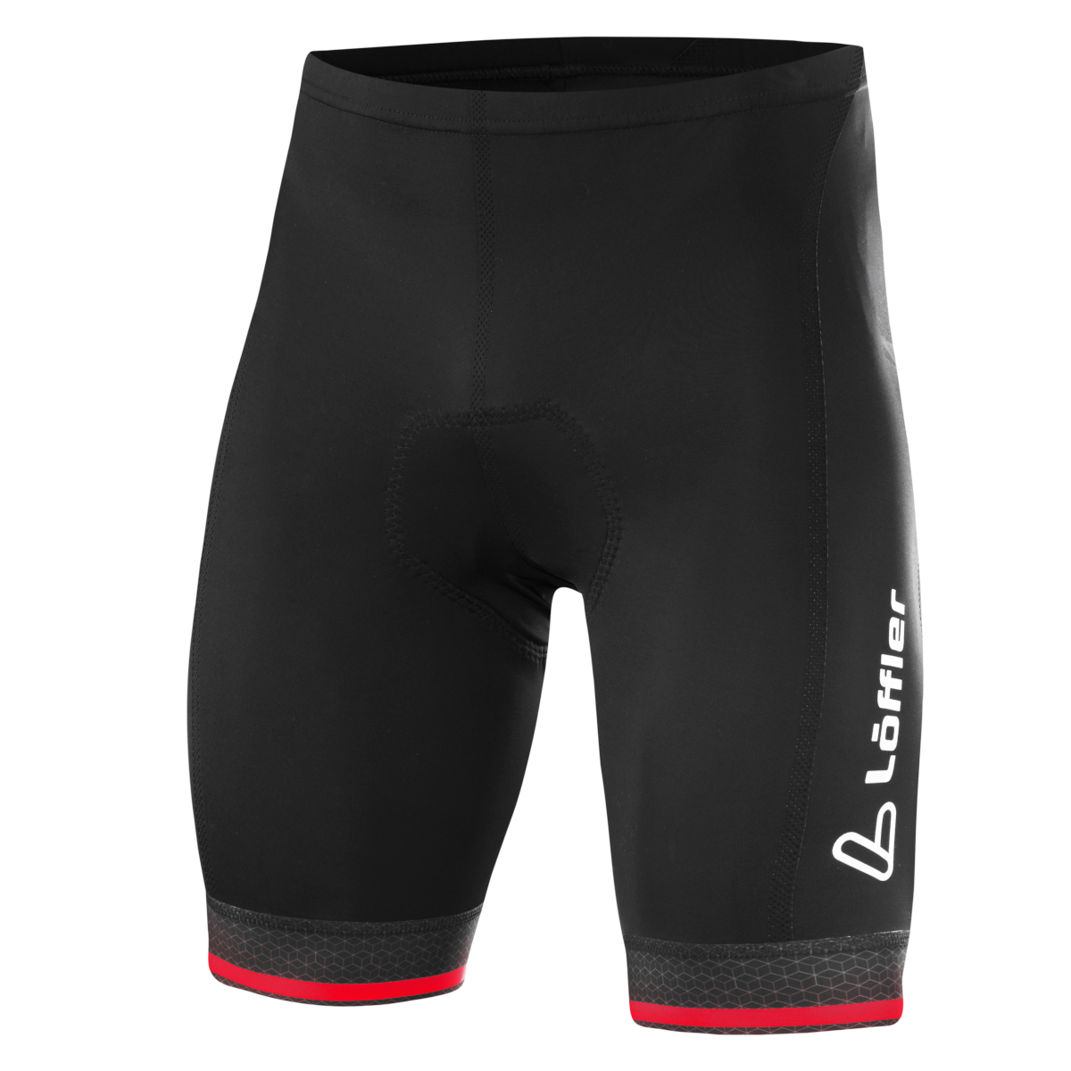 Löffler THotbond schwarz rote Herren-Radhose