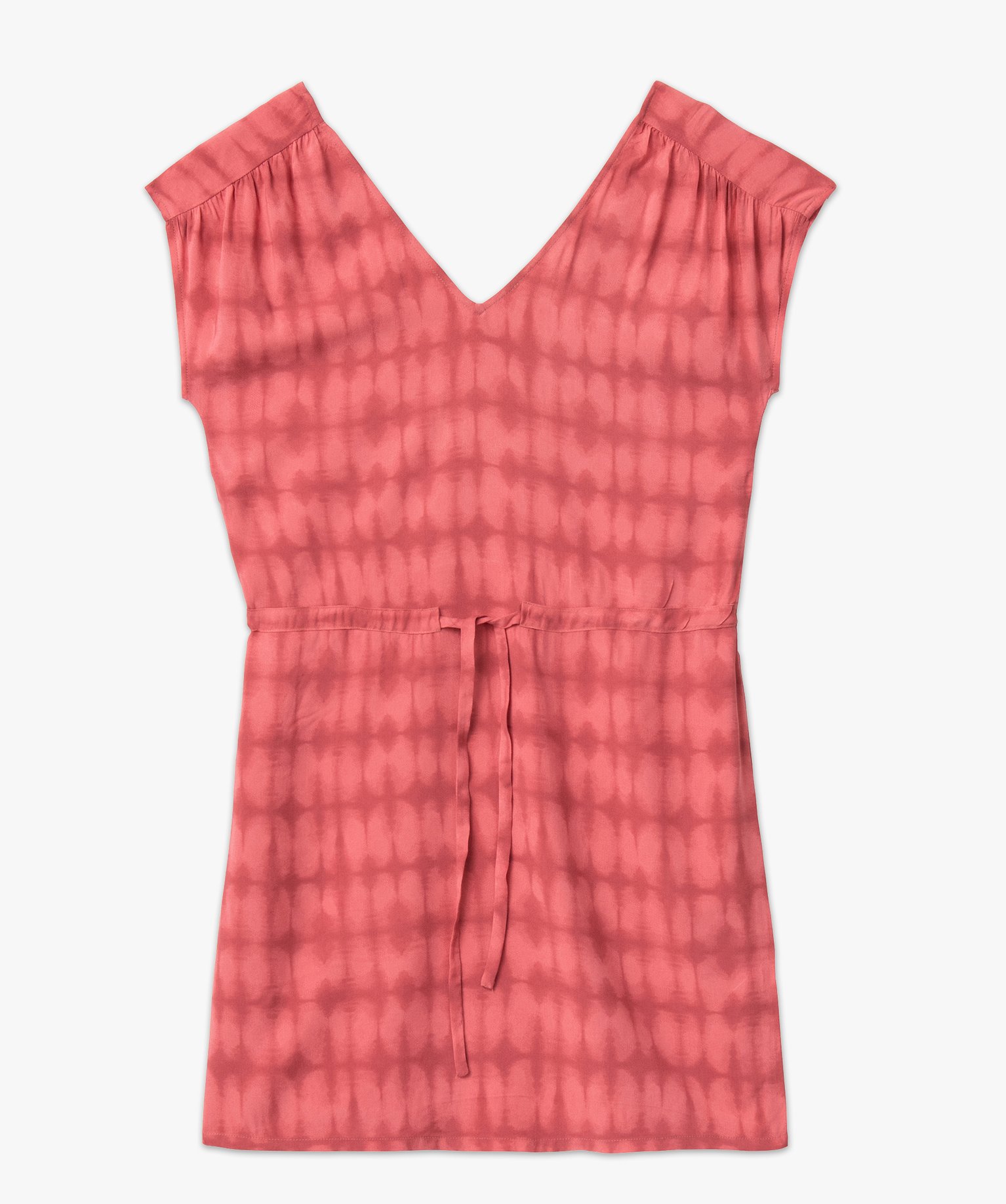 Robe courte imprimée avec double col V femme imprime | GEMO