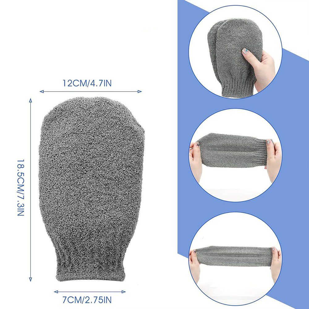 CTGtree Waschhandschuh Waschhandschuhe Badebürste Abgestorbener Haut Körperpeeling (2-tlg)