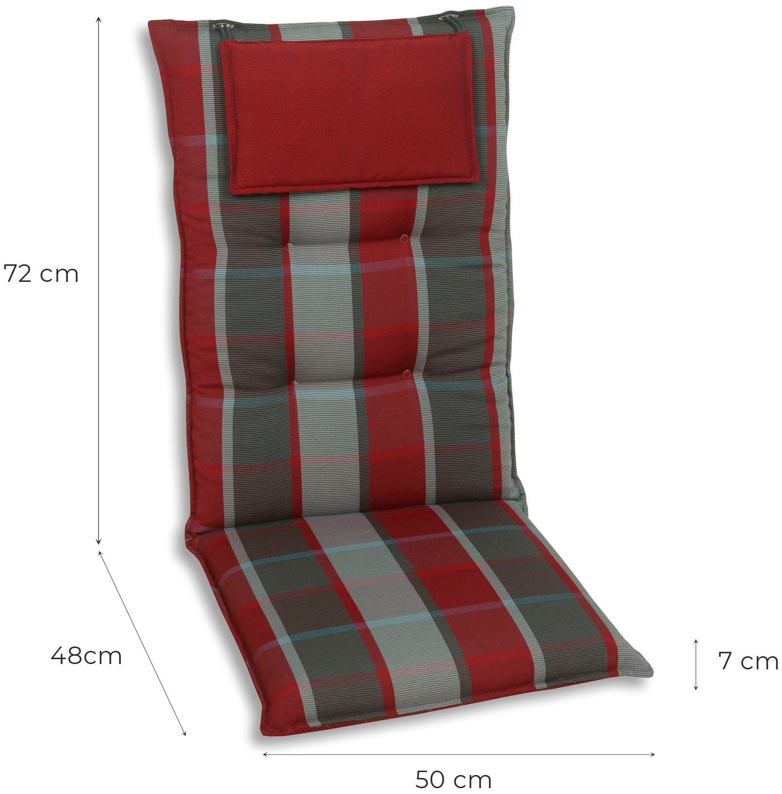 GO-DE Hochlehnerauflage, (Set, 2 St)