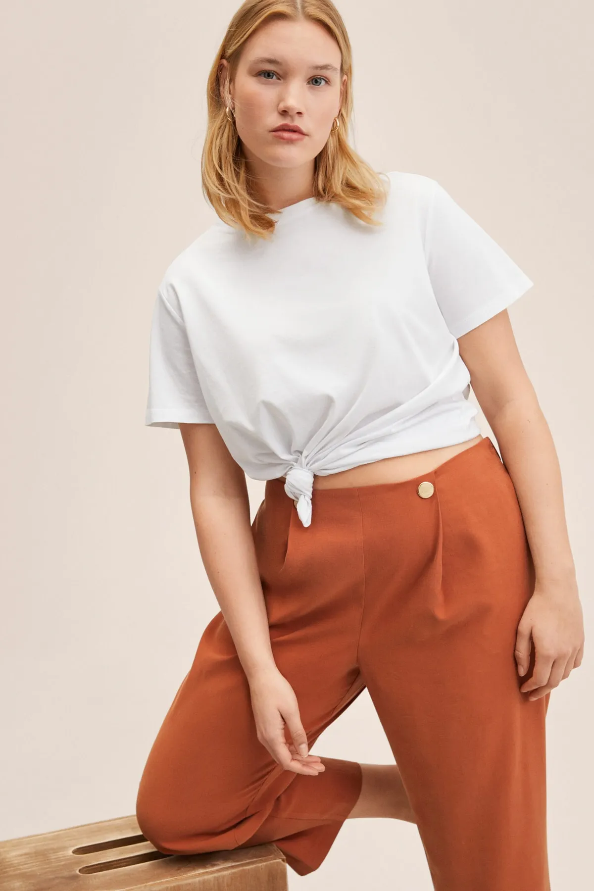 MANGO  27006306 Damen/Mädchen Gebranntes Orange
