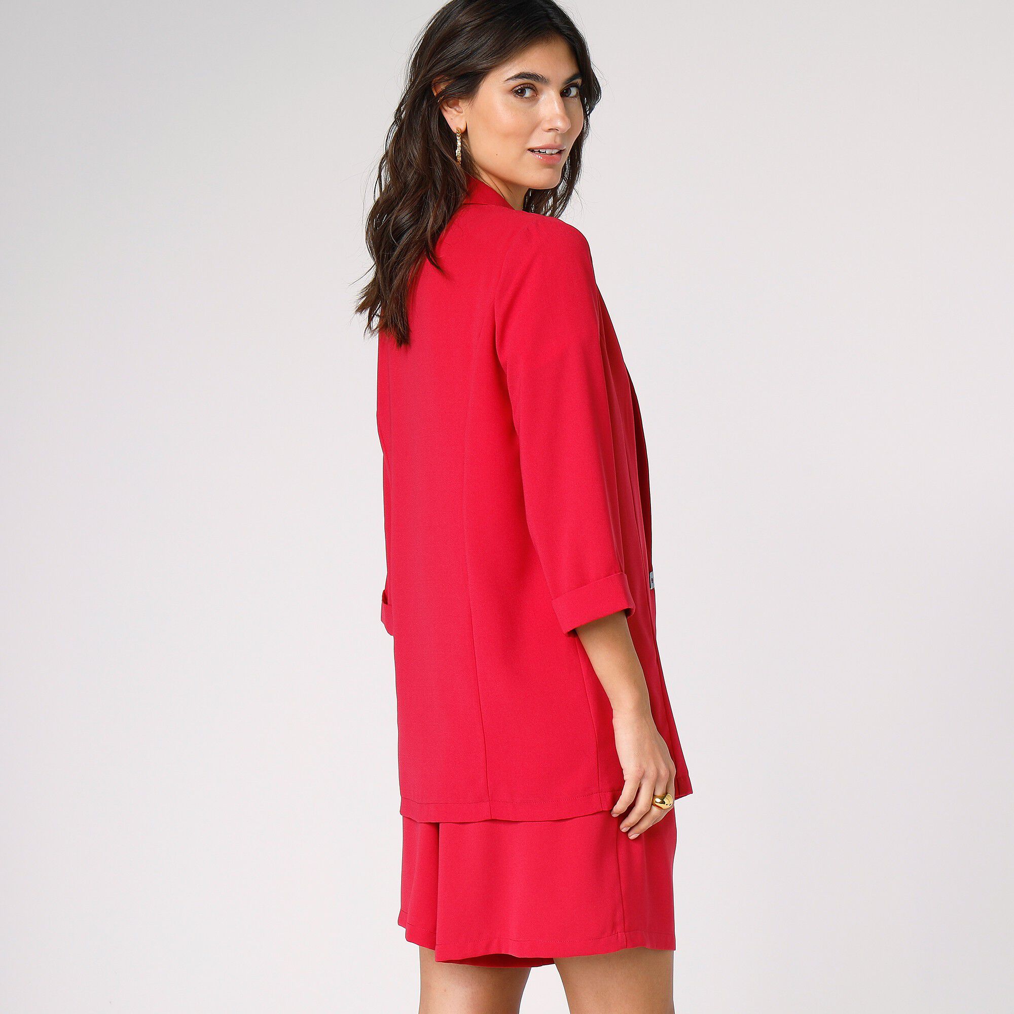Veste blazer fluide manches 3/4