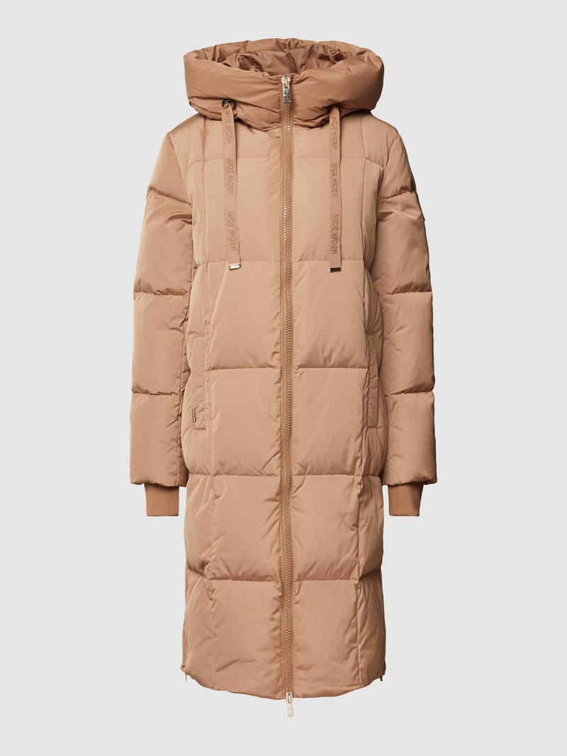 Daunenmantel mit Zweiwege-Reißverschluss Modell 'Nova Square' in camel