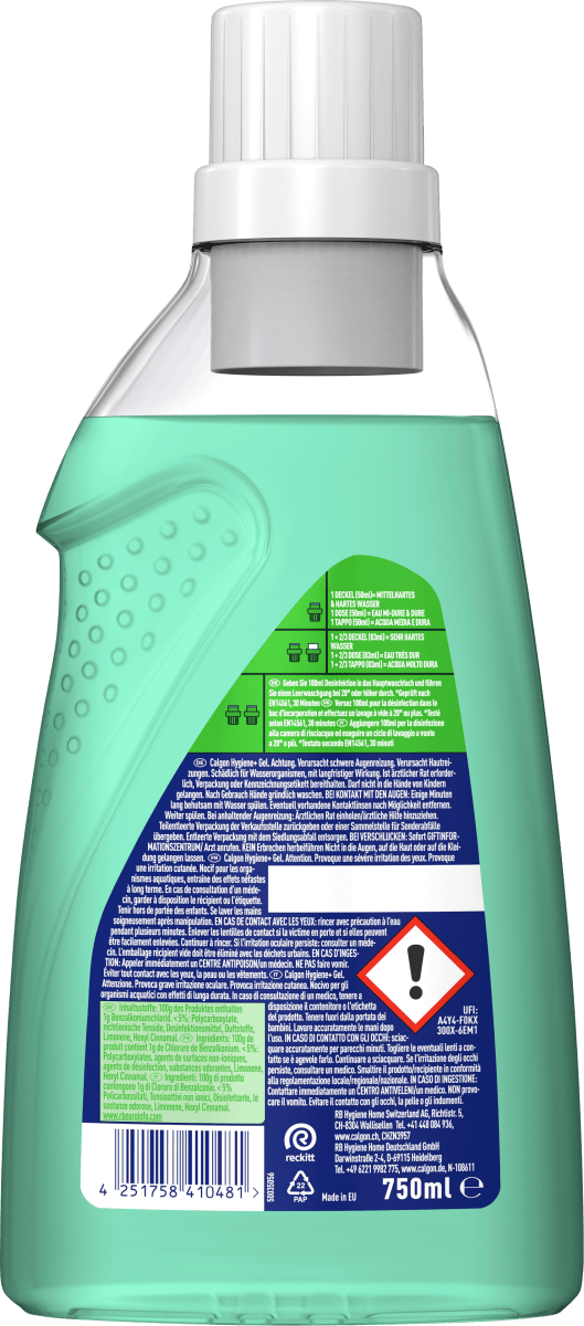 Kalkreiniger Wasserenthärter Gel Hygiene Plus, 15 Wl