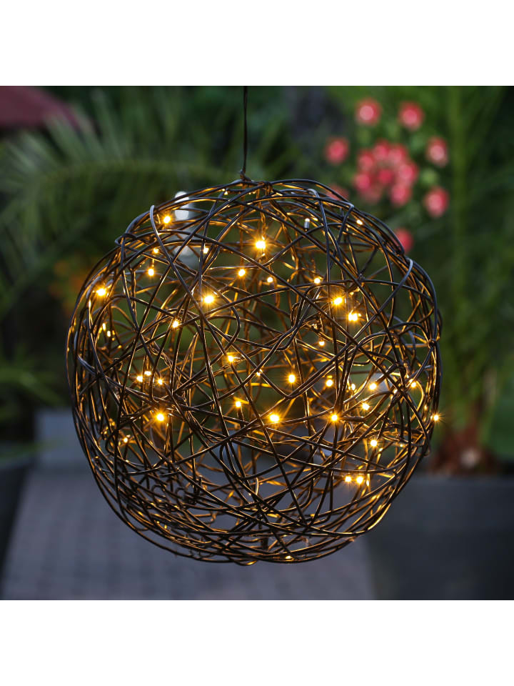 MARELIDA LED Drahtkugel 30cm Kugelleuchte Gartenleuchte in schwarz günstig kaufen onesize
