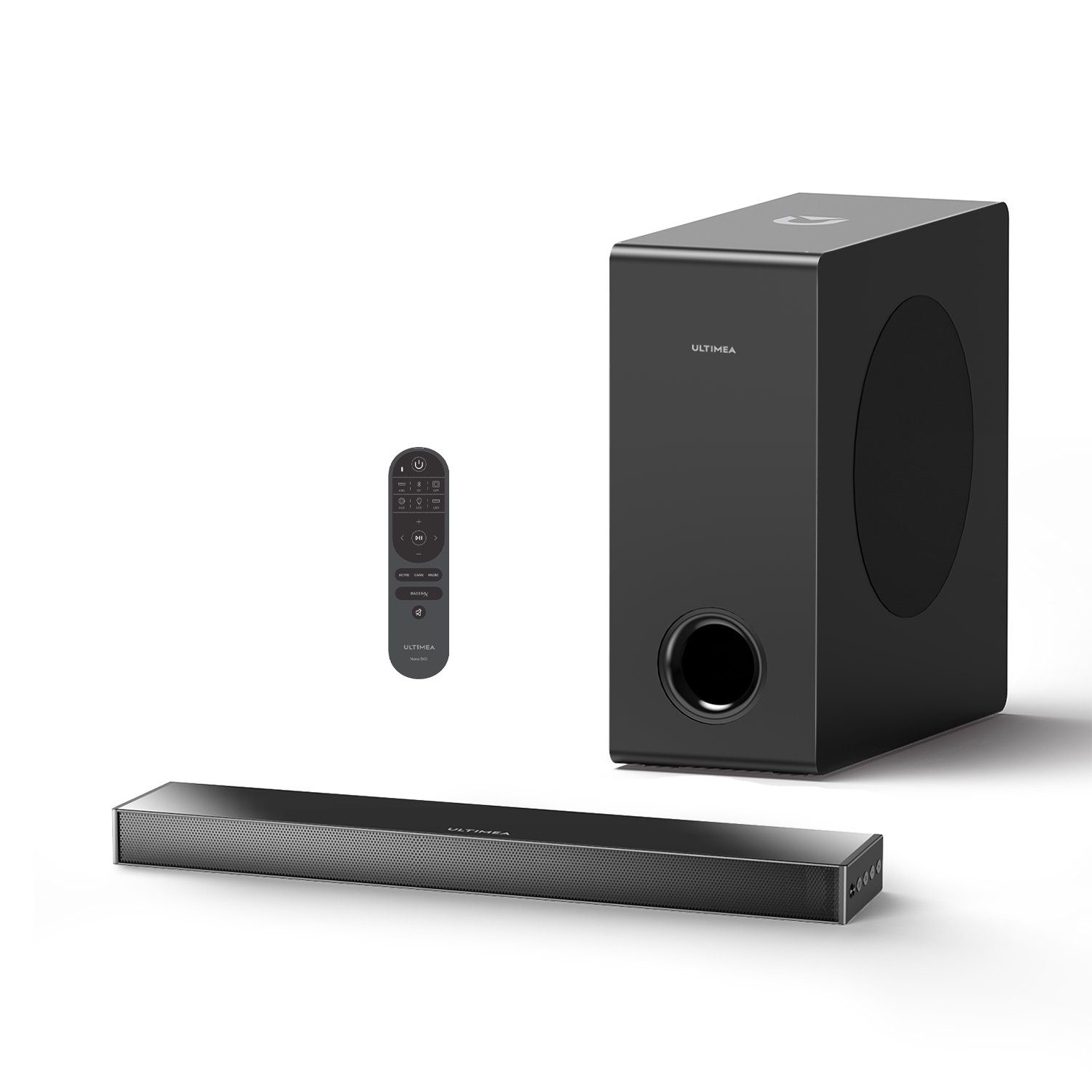 Ultimea Nova S40 2.1 CH Soundbar (Bluetooth 5.3, HDMI ARC, Surround Sound bar Schlank TV Lautsprecher, 3 EQ)