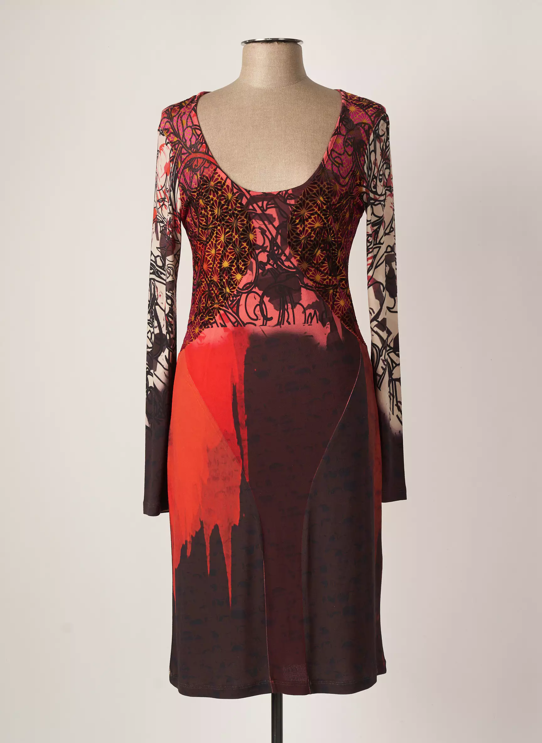 Eroke Robes Mi Longues Femme couleur marron