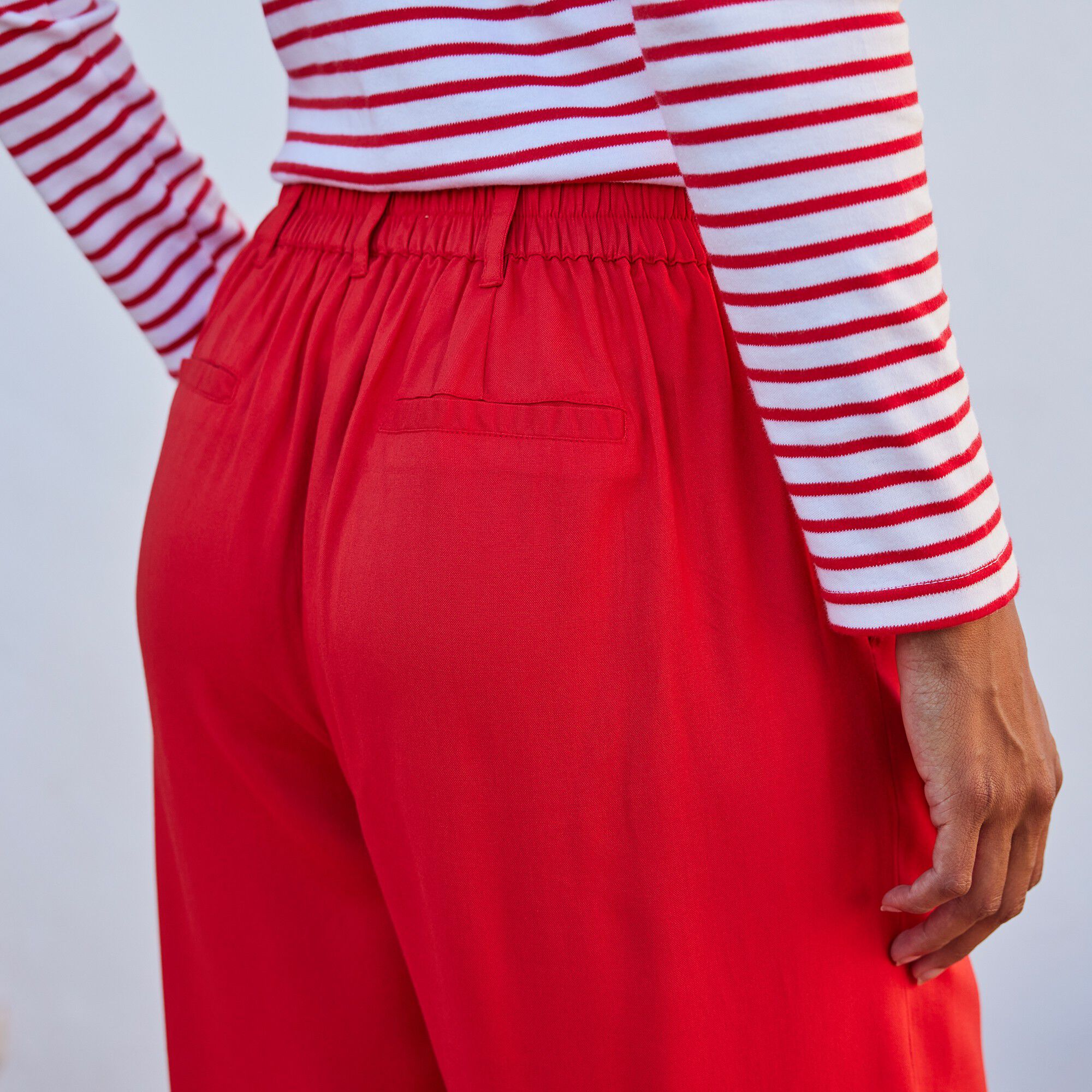 Pantalon large uni