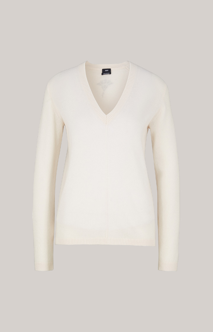 Cashmere-Strickpullover in Creme