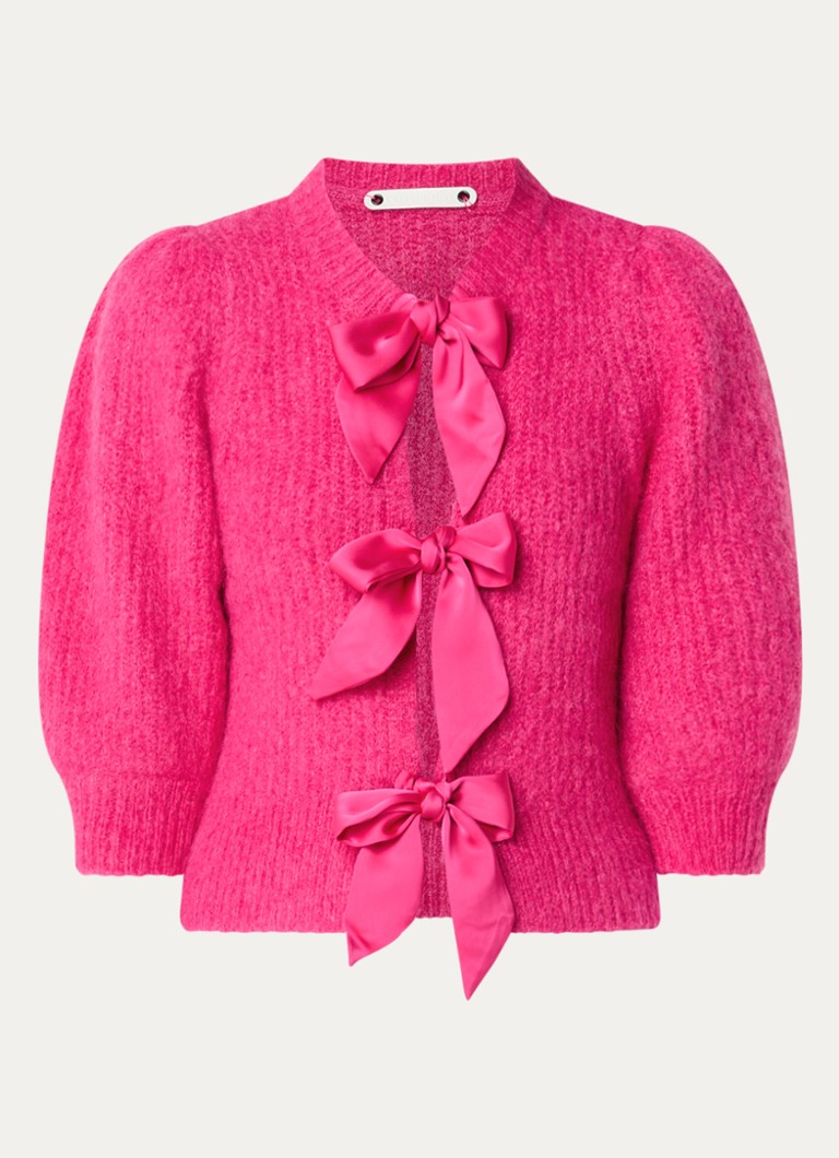 Co'Couture Coralie debeli pleteni kardigan od mješavine vune s detaljem mašne
