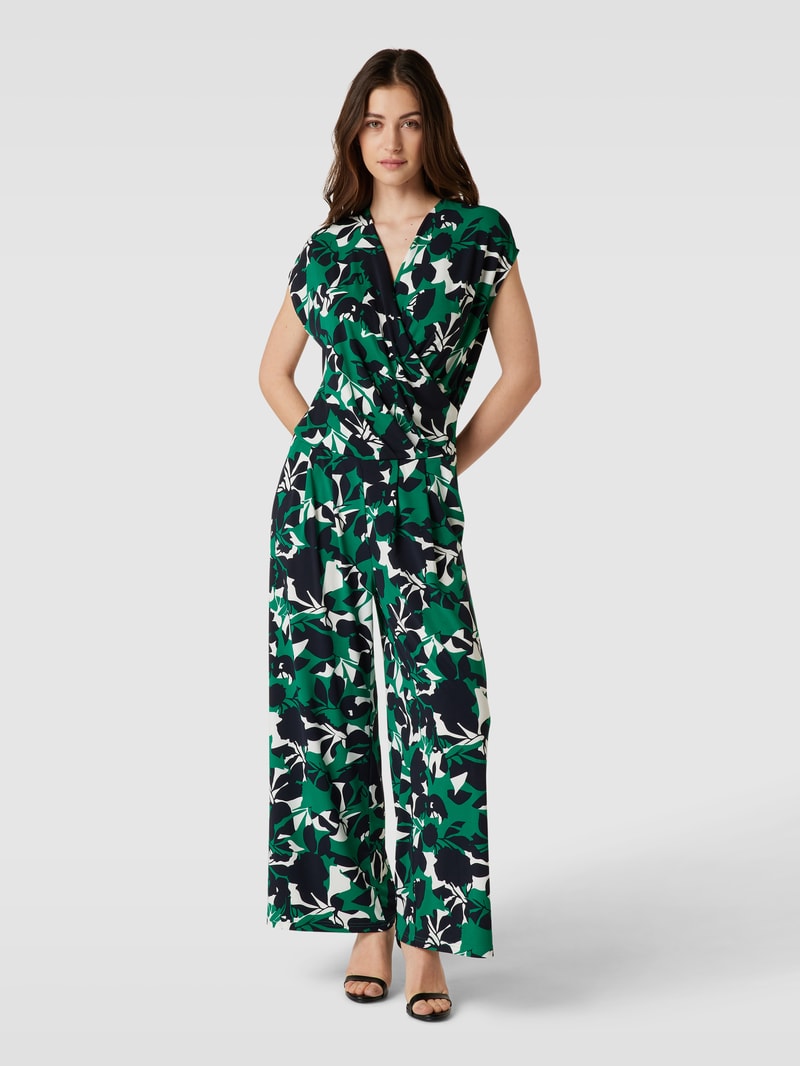Jumpsuit in Wickel-Optik in grün