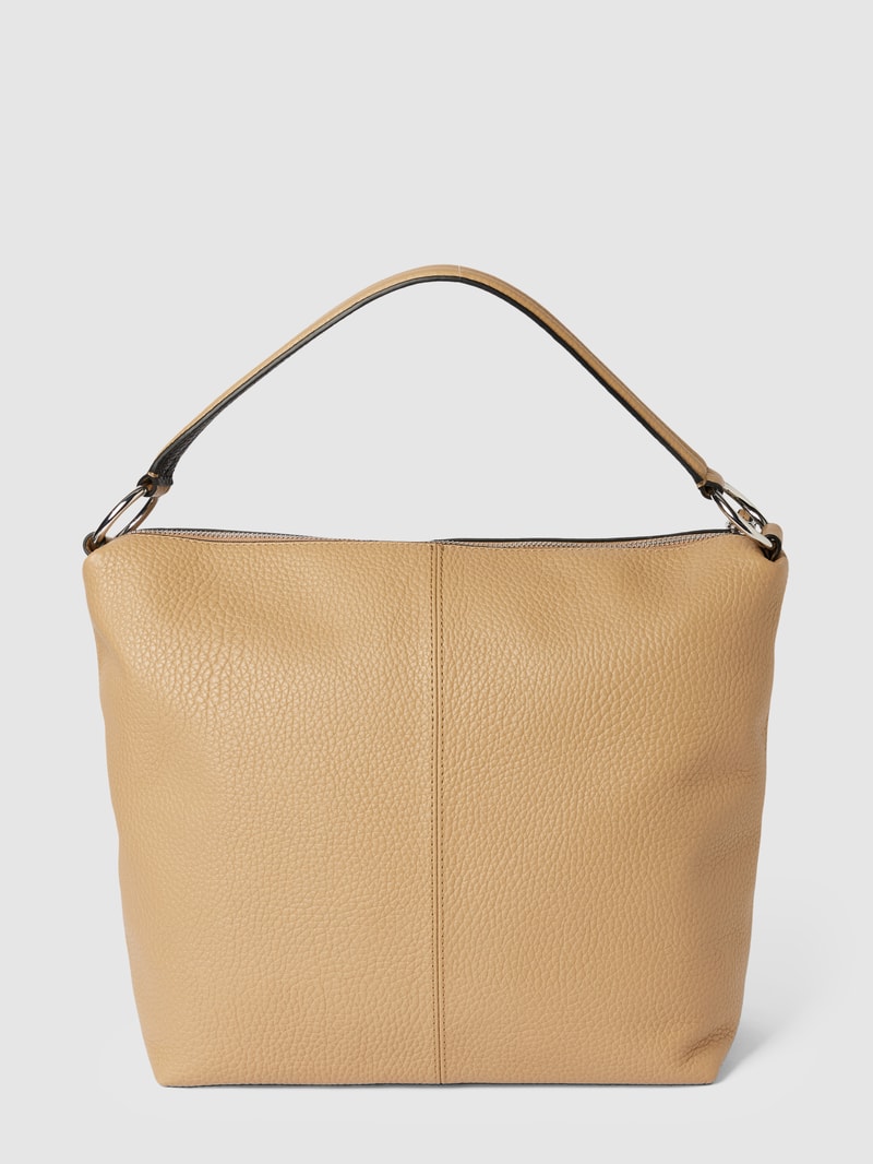 Hobo Bag mit Label-Detail Modell 'AISSA' in sand