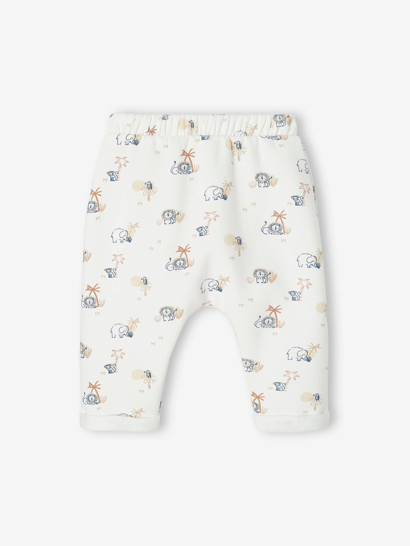 Pantalon naissance en molleton encre