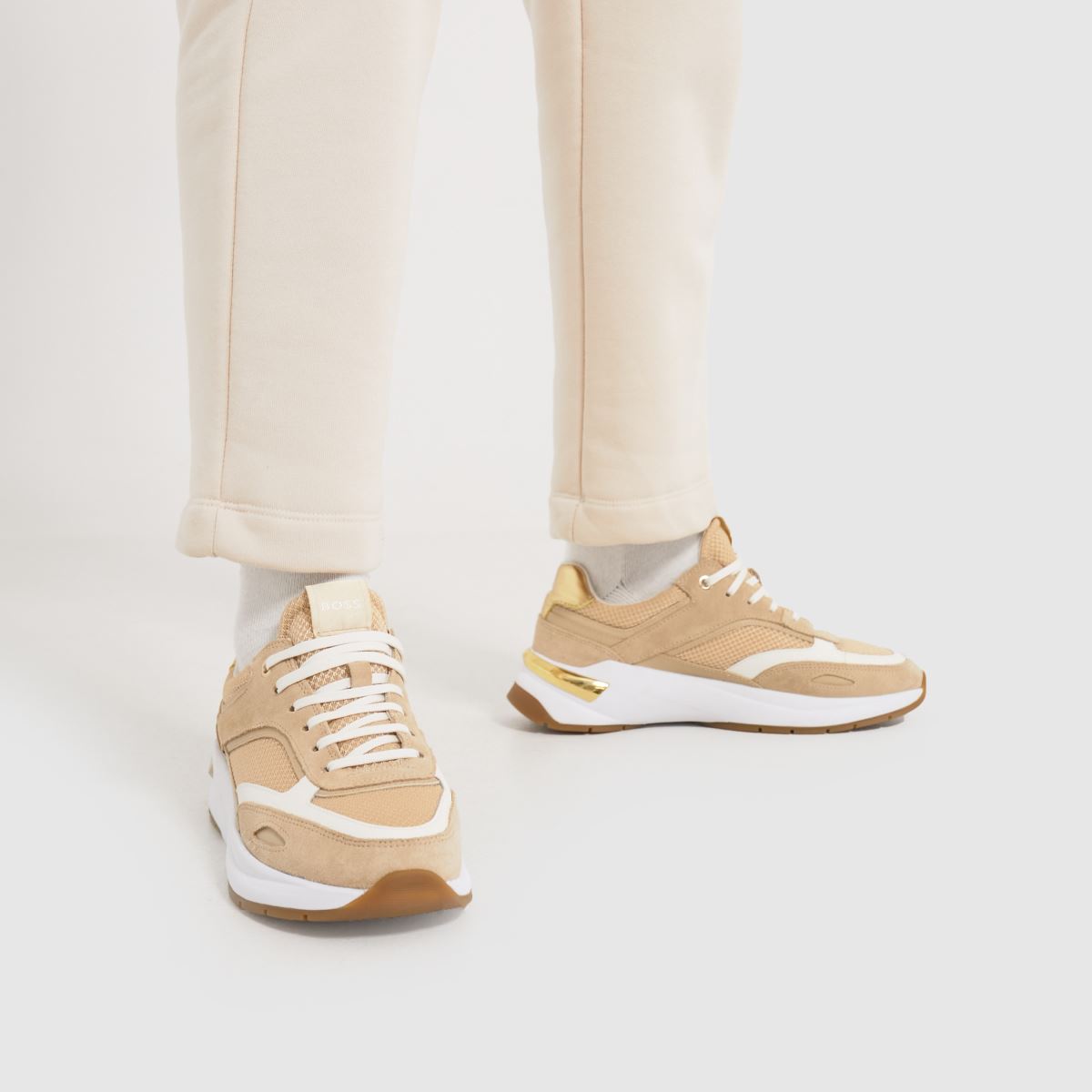 BOSS – Skylar Runn – Beige sneakers