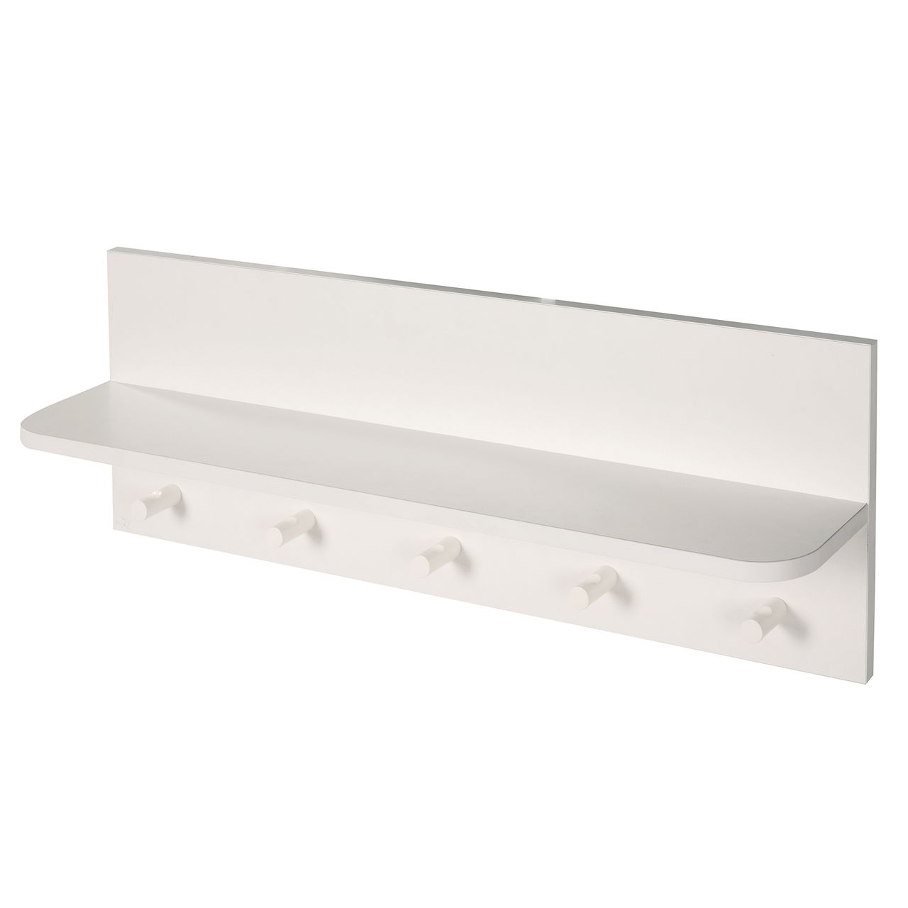 Roba Wandgarderobe, 1 Ablage, 5 Haken weiß, für Wand Diele/Bad oder Garderobe im Kinderzimmer