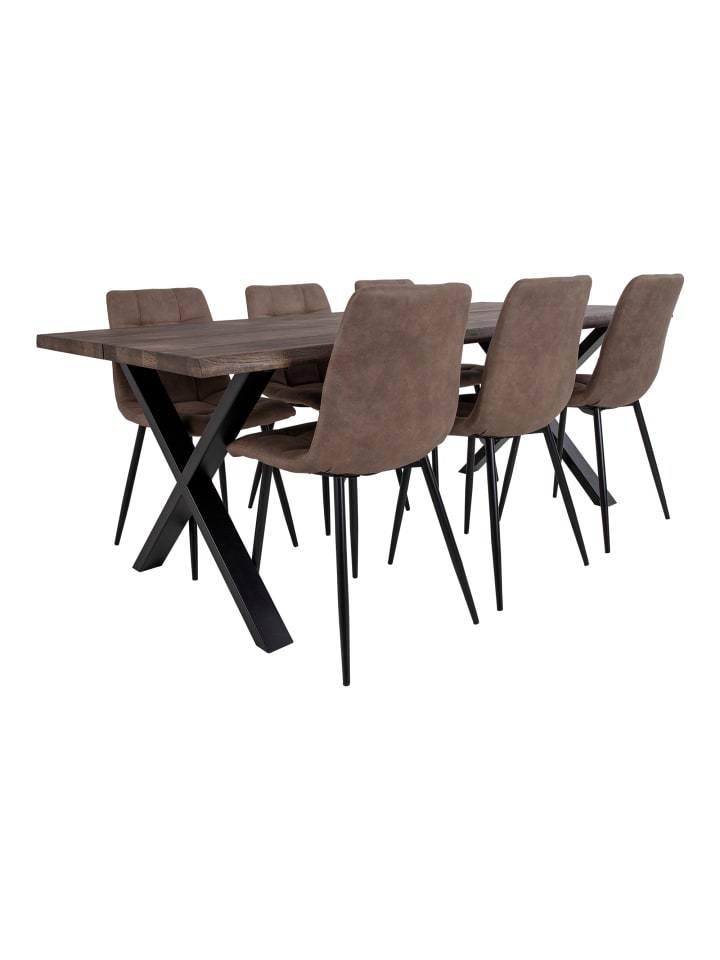 ebuy24 Essgruppe Tony 1 (7-teilig) Braun 95 x 200 cm günstig kaufen onesize