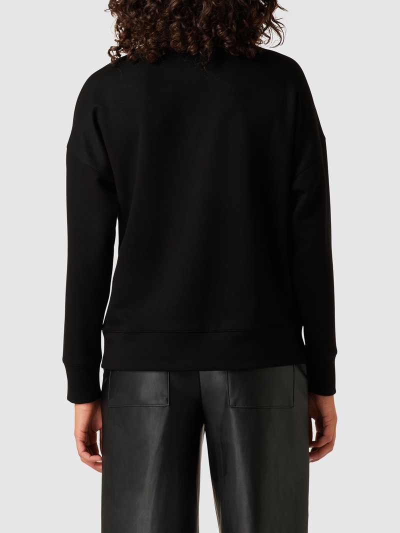 Sweatshirt mit Rundhalsausschnitt in schwarz