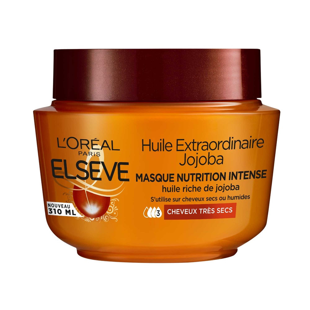 L'Oréal Paris Elseve Huile Extraordinaire Jojoba Masque nutrition intense enrichi en huile de jojoba cheveux très secs