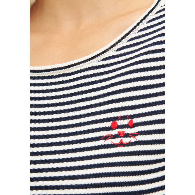 Derbe Robbenschnute Strickpullover Damen