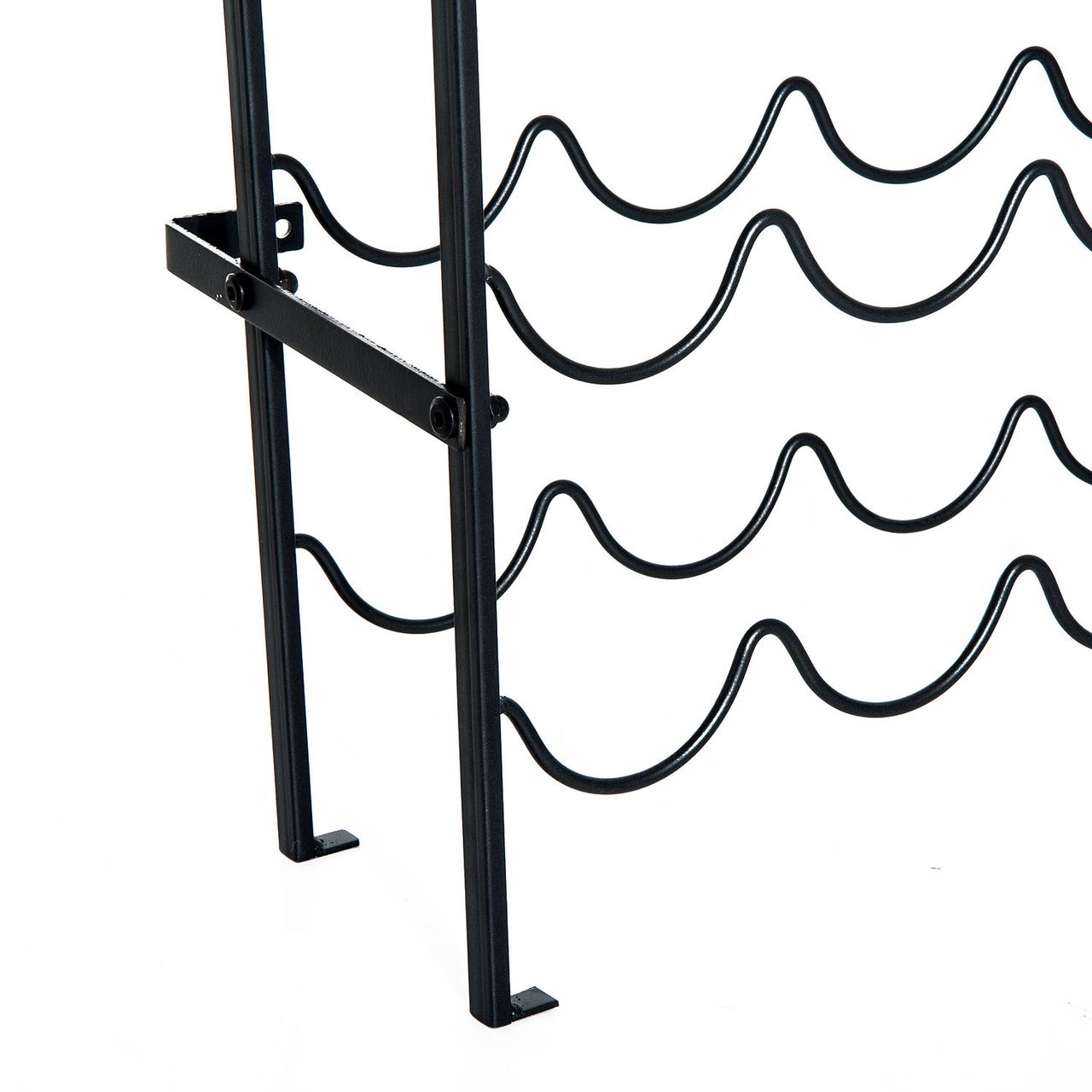 HOMCOM Weinregal Weinständer Flaschenregal 60 Flaschen Wandbefestigung Metall Schwarz