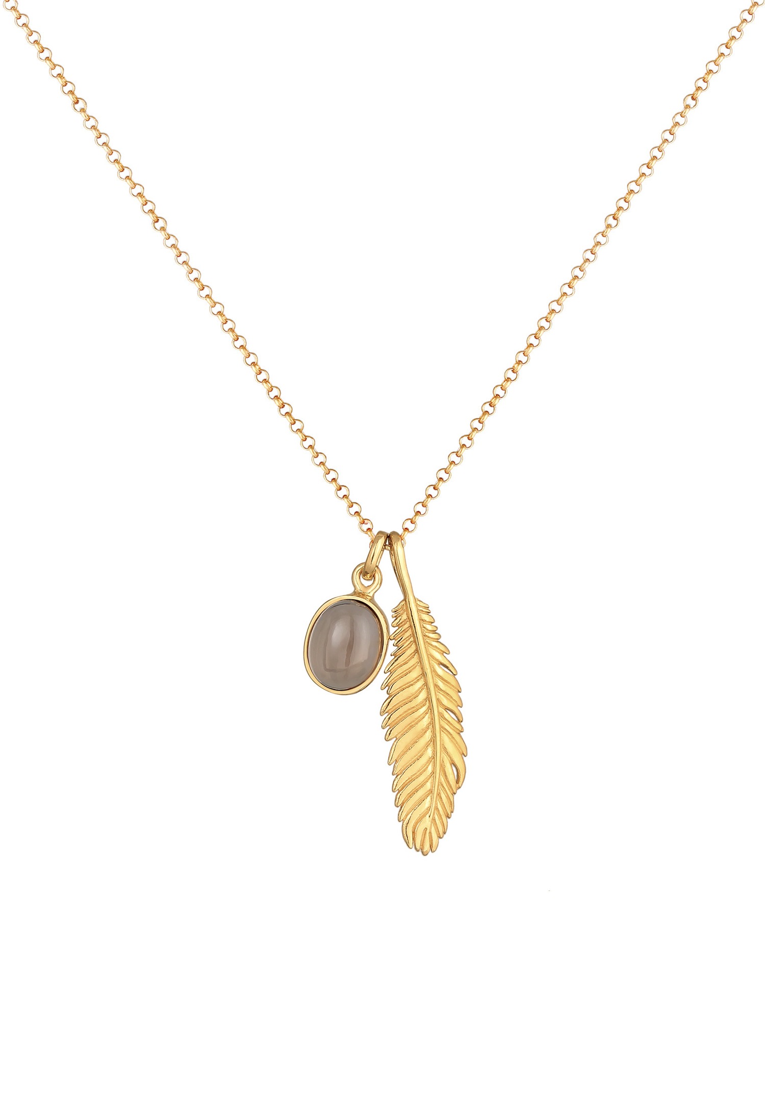 Colgante de pluma para hombre KUZZOI con aspecto envejecido y cuarzo en plata de ley 925