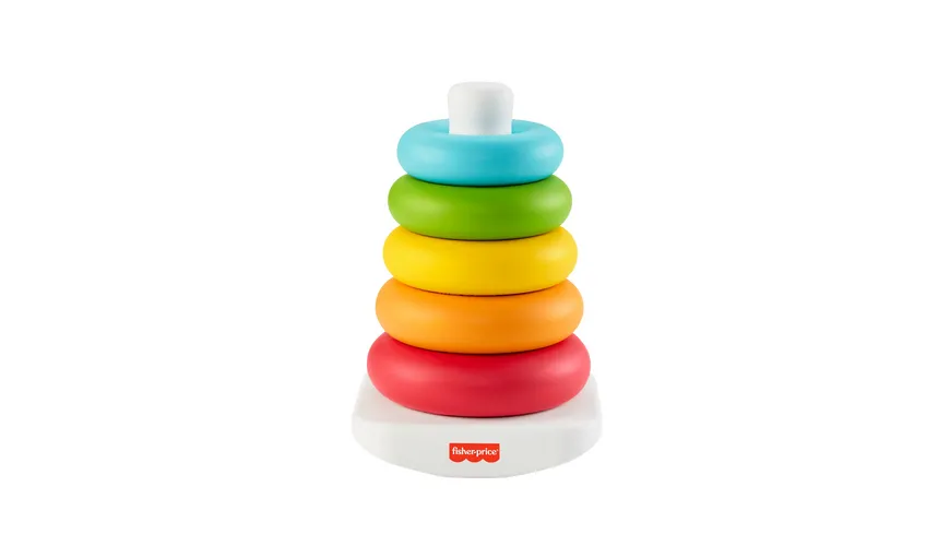 Fisher-Price Eco Farbring Pyramide, Stapelspiel, 100% Bio-Kunststoff