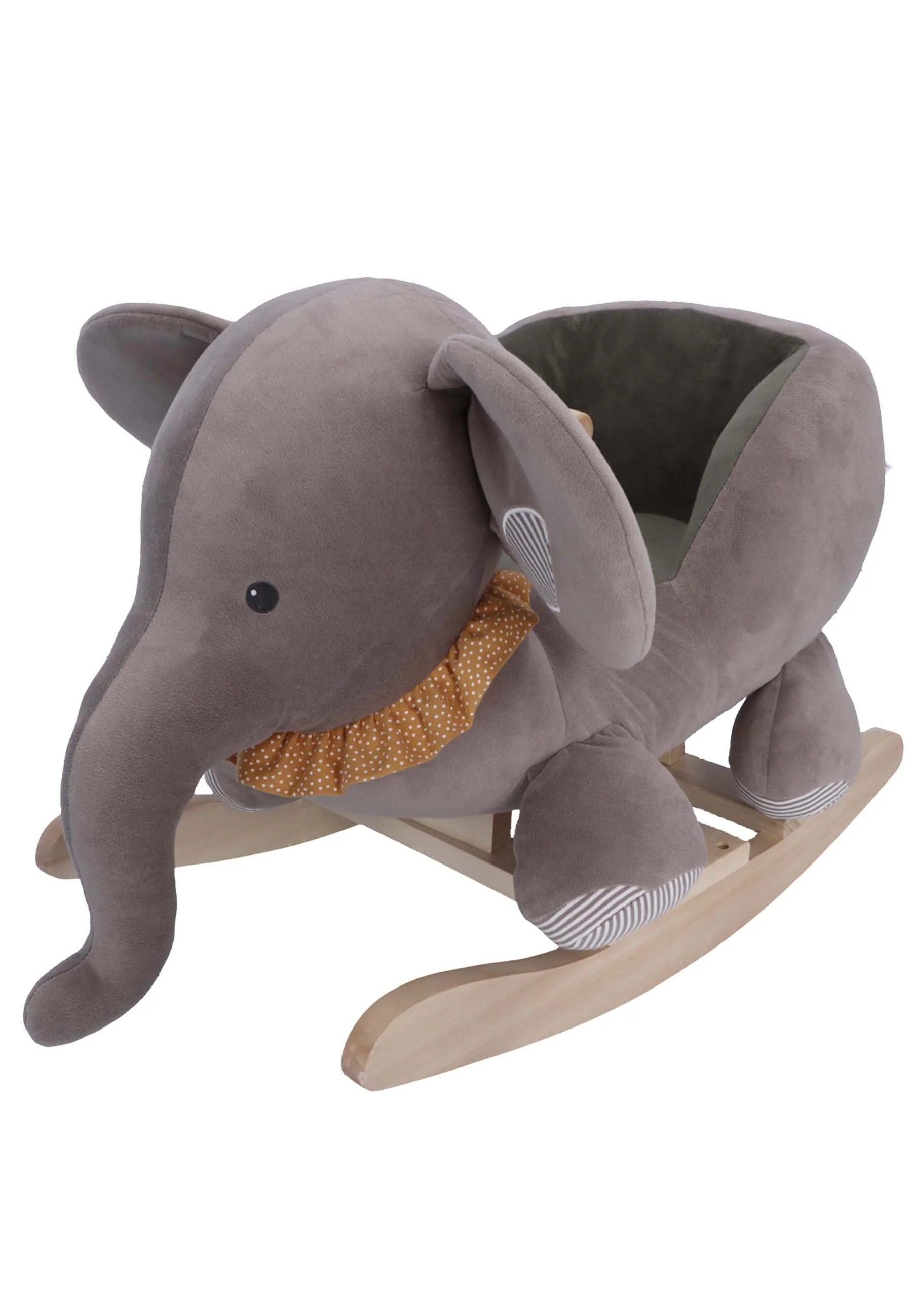 Schaukeltier Elefant Eddy in Grau und Rost