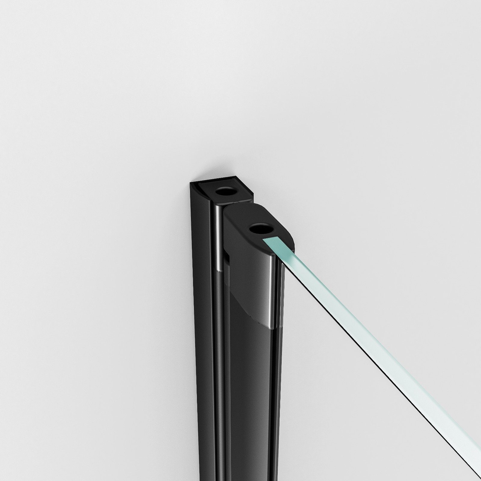 Schulte Badewannenaufsatz Black Style, 5 mm Sicherheitsglas, (1 tlg), BxH: 80 x 140 cm, Dekor Atelier 1, pendelbar