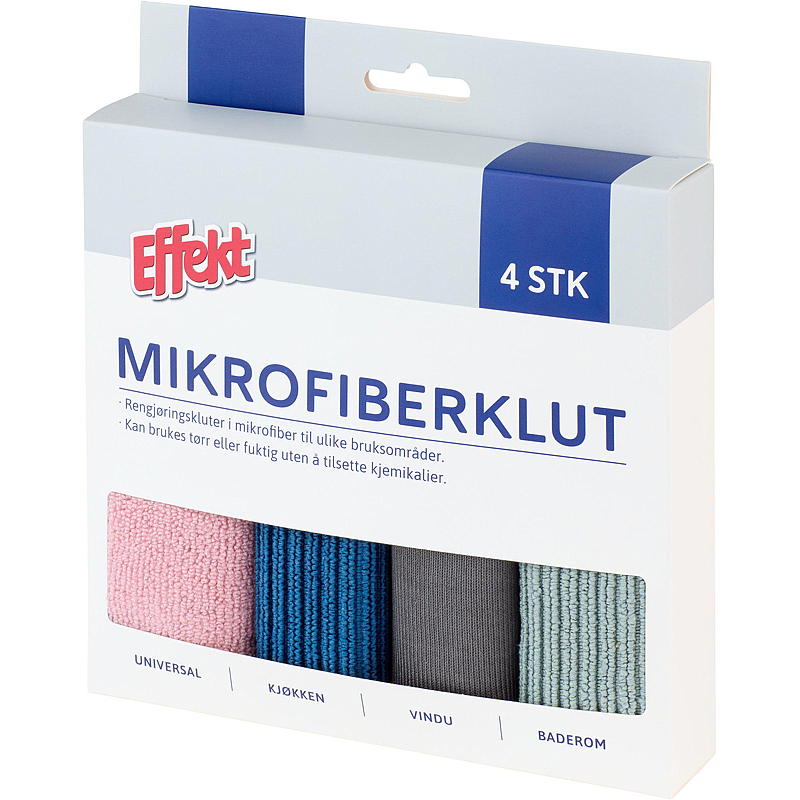 Effekt Mikrofiberklut 4-pk