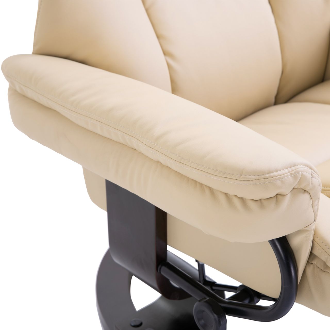 HOMCOM Relaxsessel mit Hocker drehbarer Ruhesessel TV-Sessel mit Liegefunktion