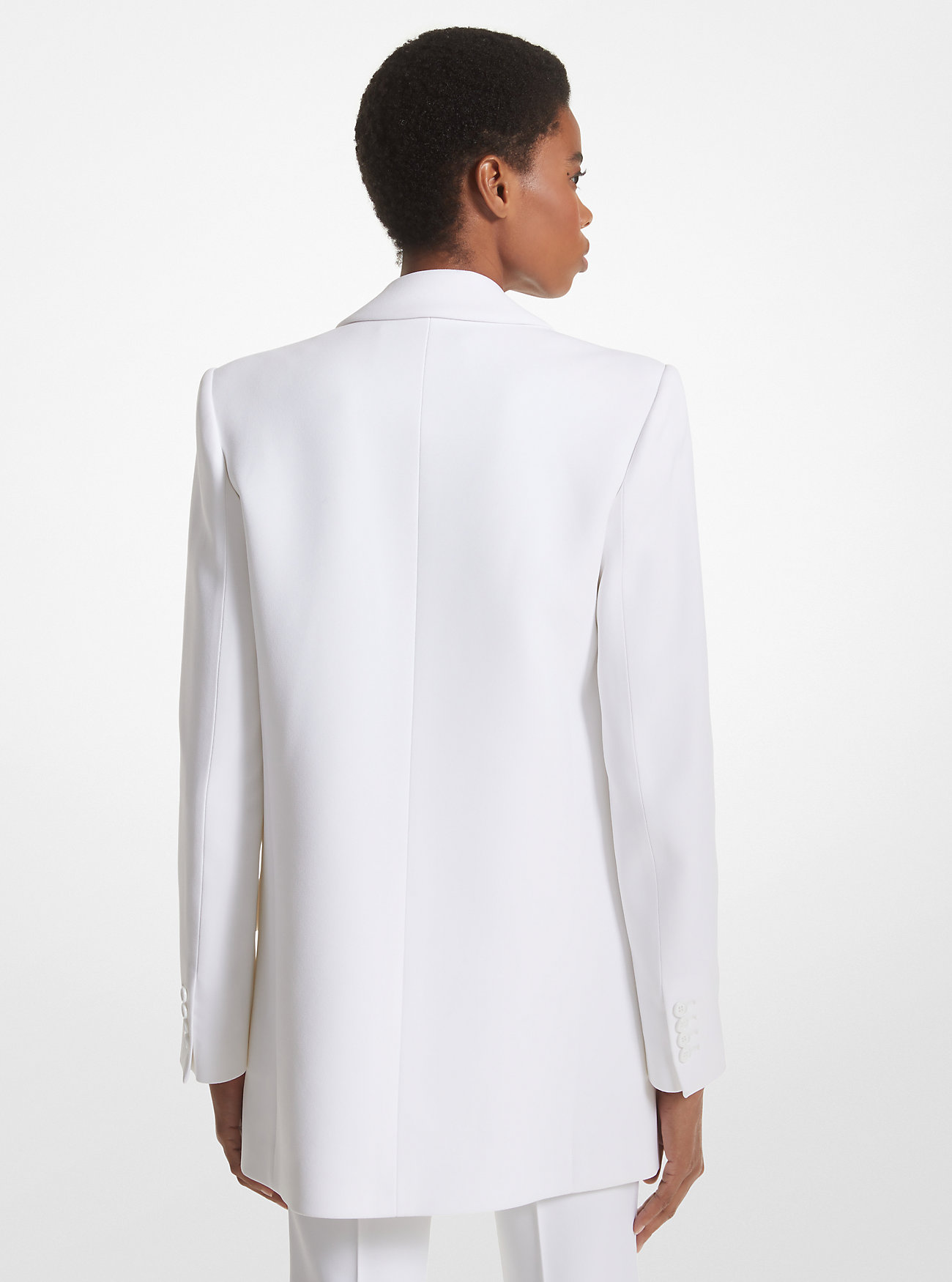 Double Crepe Sablé Boyfriend Blazer - OPTIC WHITE