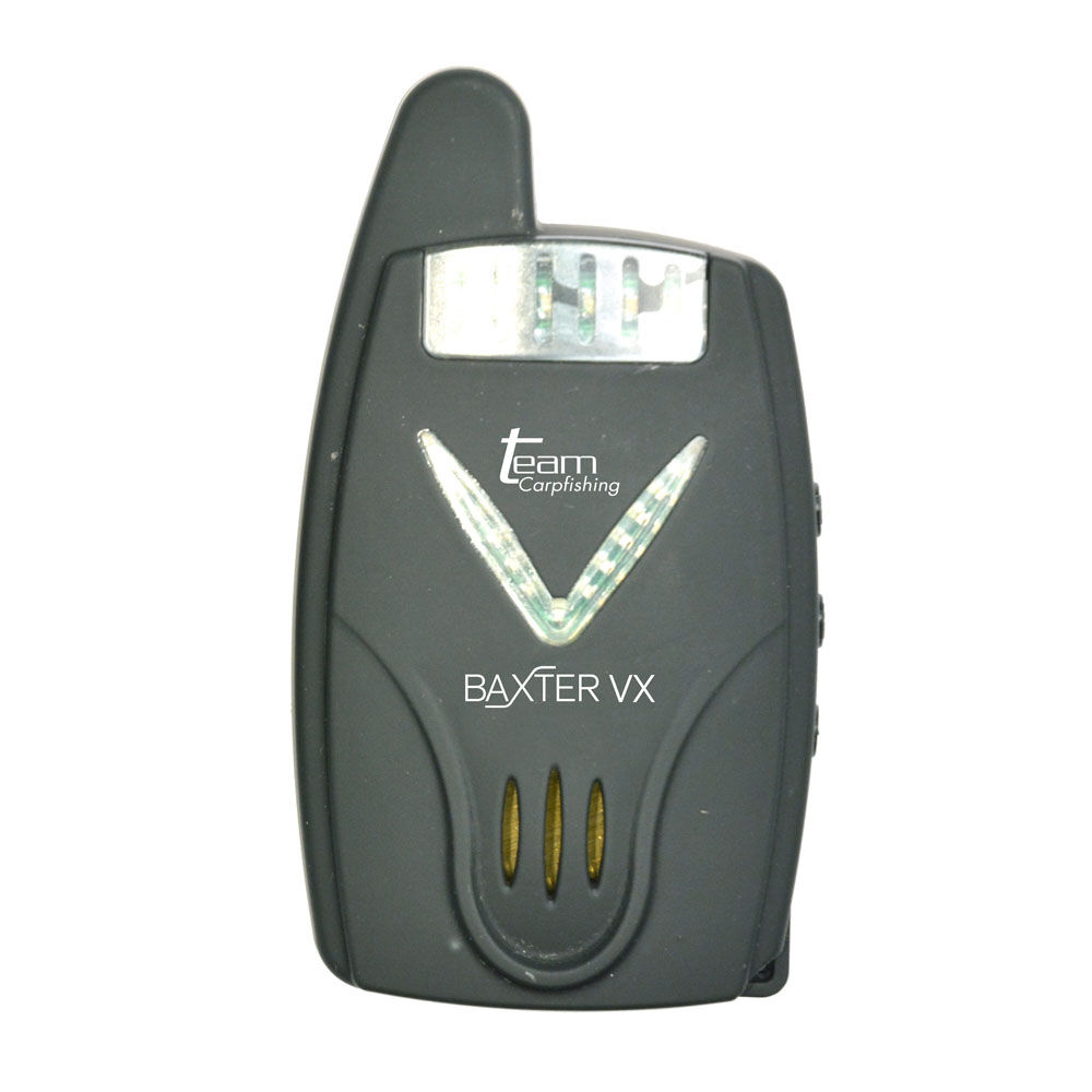 Set di 4 avvisatori acustici per la pesca alla carpa Baxter VX Team + ricevitore