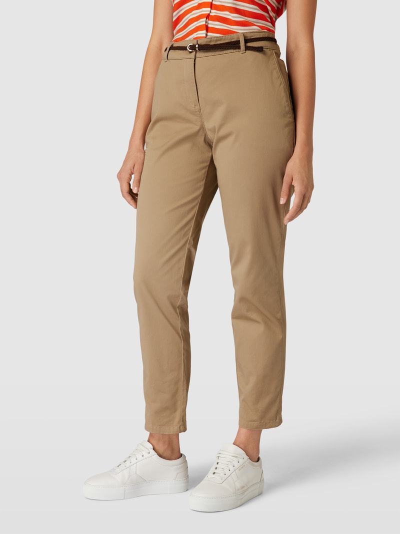Chino mit Gürtel in beige