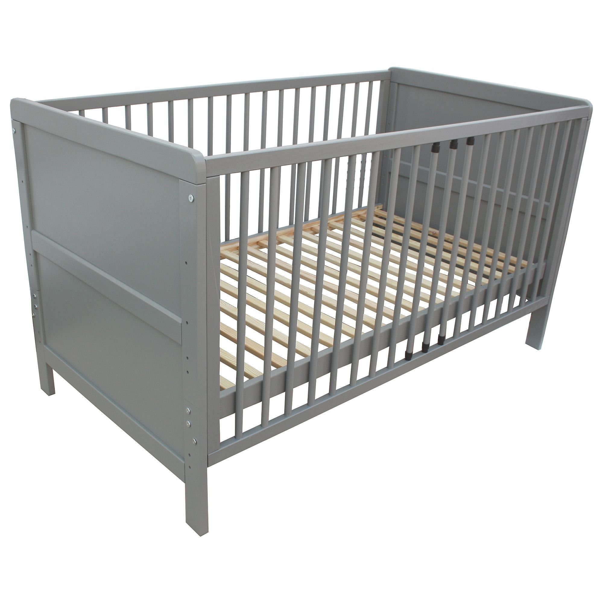 Micoland Kinderbett Kinderbett Juniorbett Beistellbett 140x70 cm 3in1 grau