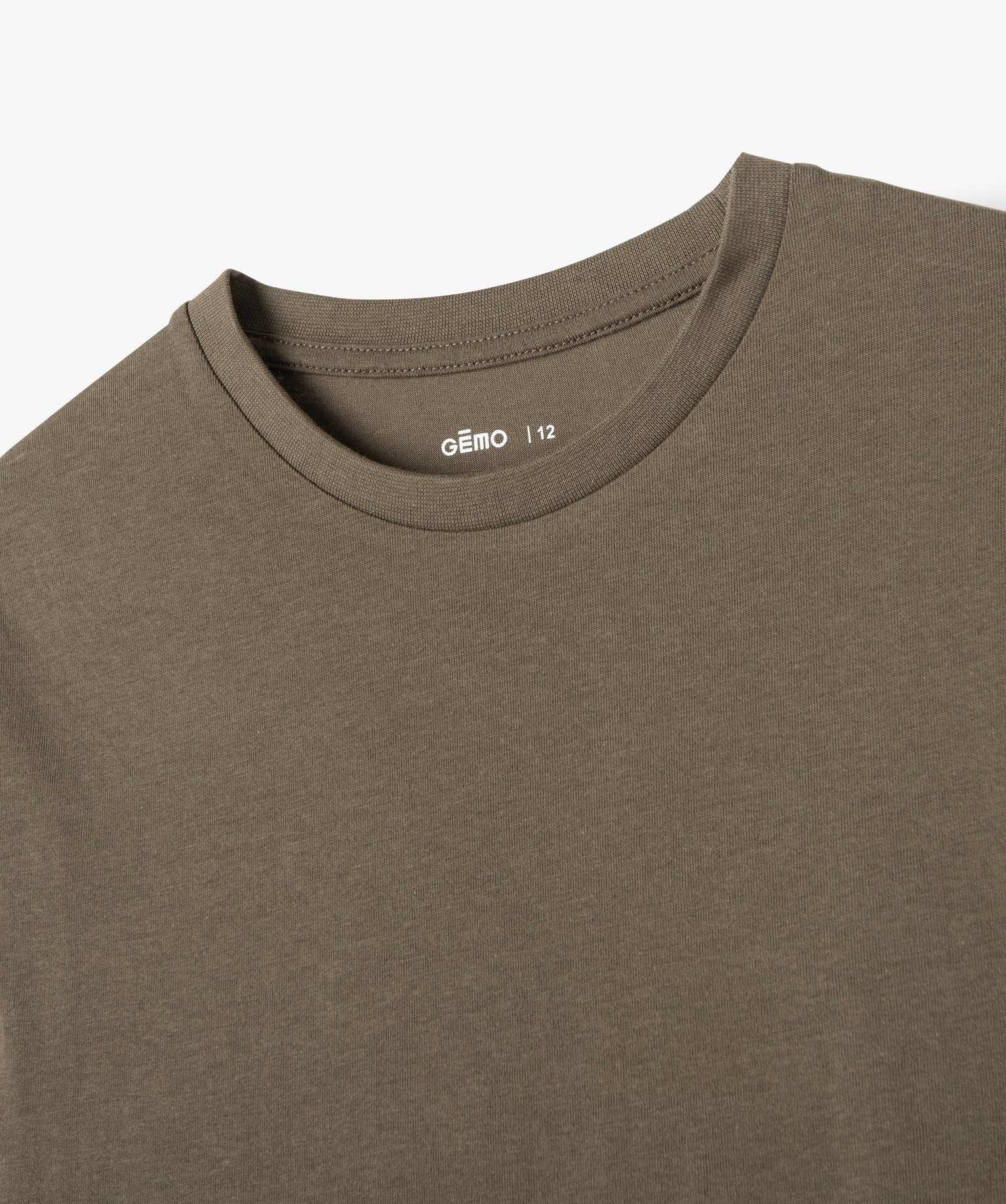 Tee-shirt à manches courtes uni Garçon kaki | GEMO