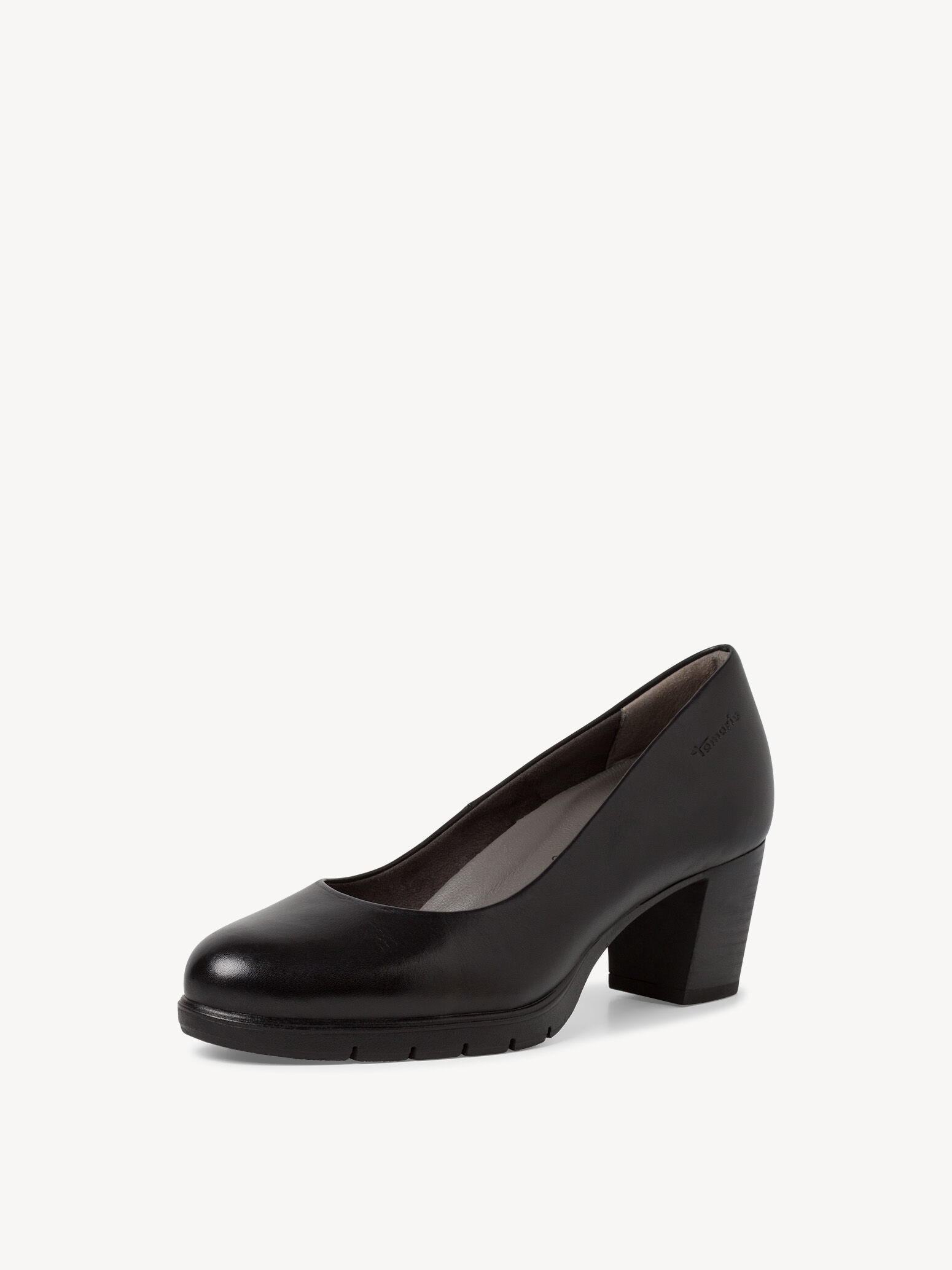 Escarpin en cuir - noir