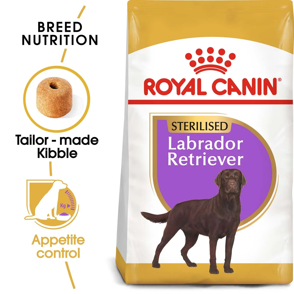 ROYAL CANIN Labrador Retriever Sterilised 12kg + LIGHT WEIGHT CARE Mousse 12x85g