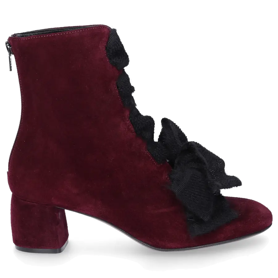 AGL Attilio Giusti Leombruni - Stiefeletten D140534 Veloursleder - rot