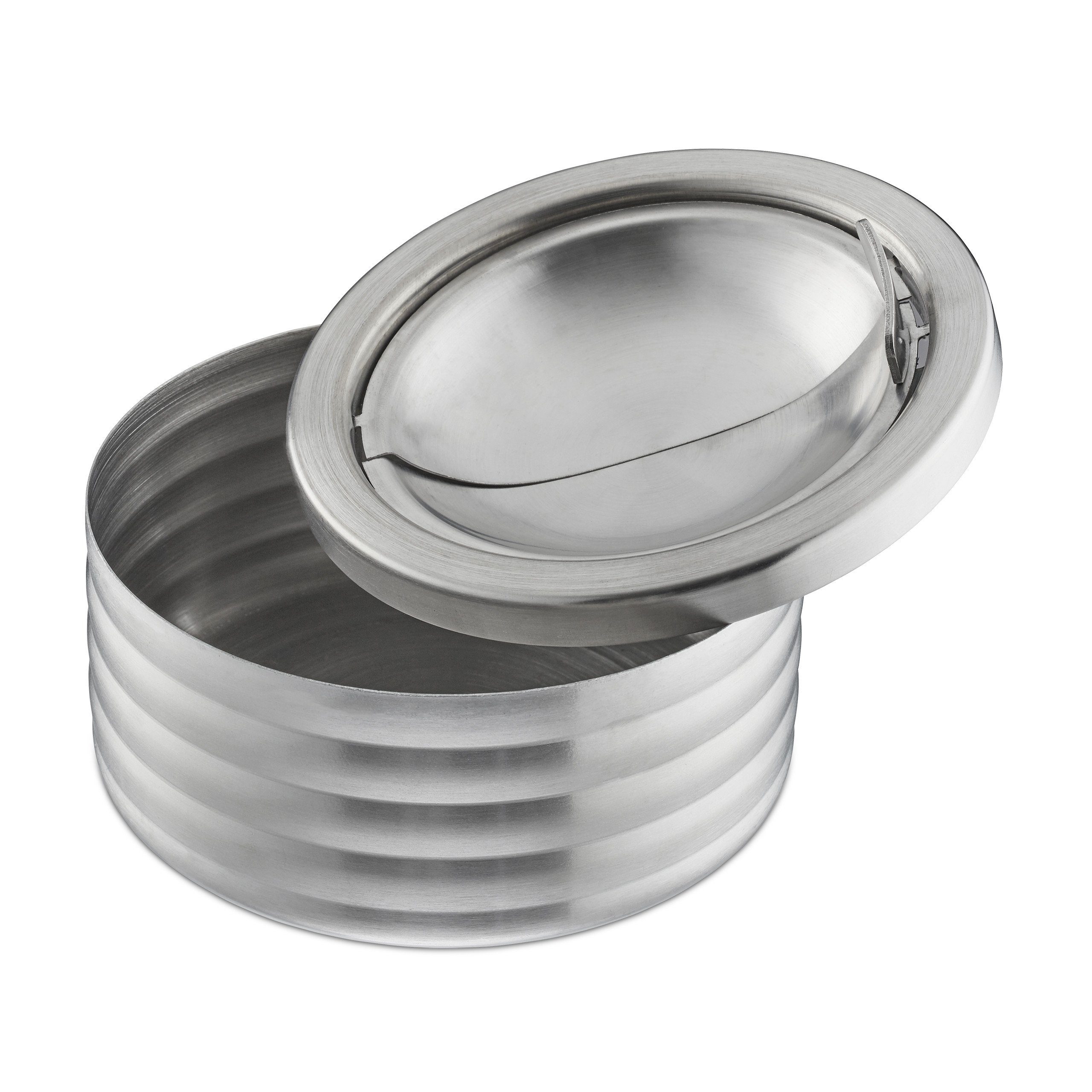 relaxdays Aschenbecher 2 x Windaschenbecher mit Deckel